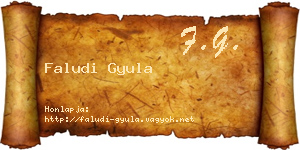 Faludi Gyula névjegykártya